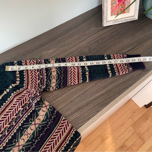 Vintage Geometric Pattern Open Front Cardigan - Picture 11 of 12